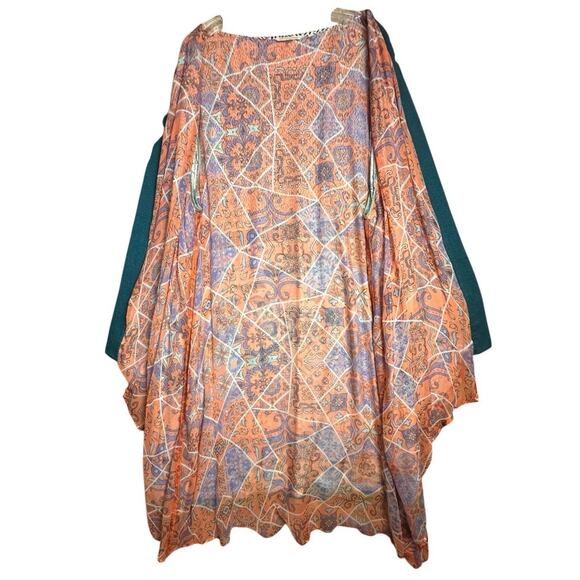 Soft Surroundings Womens 3X Longline Cardigan Kimono Duster Open Front Kimono EC - Picture 5 of 8